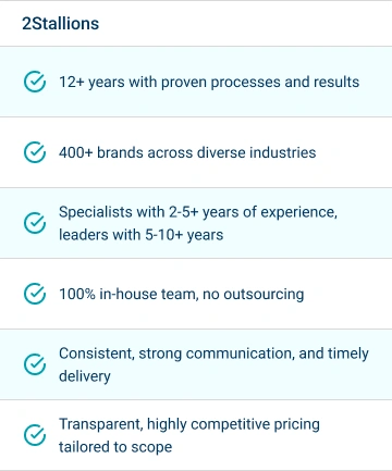 What sets 2Stallions apart — data-driven results